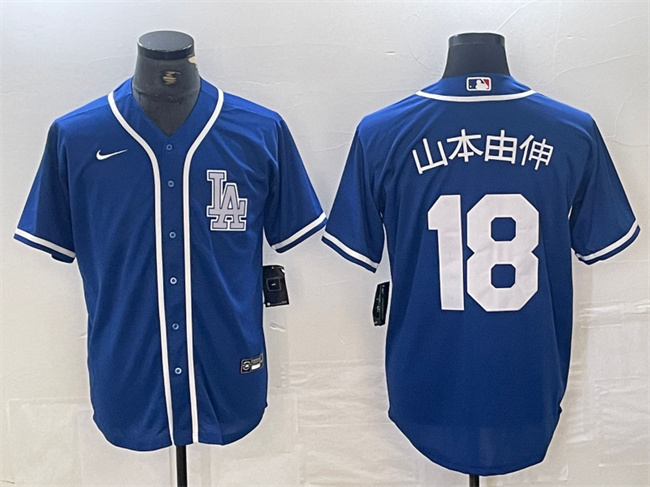 Los Angeles Dodgers #18 ??????? Blue Cool Base Stitched Jersey